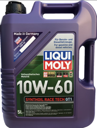 Envase de aceite LIQUI MOLY LIQUI MOLY Synthoil Race Tech GT1 10W-60 - GL 5LT grado N/A - Lubricentro Piloto